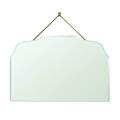 Latestluxury Rectangular Arch Beveled Hanging Mirror, Gold & Clear LA3670209